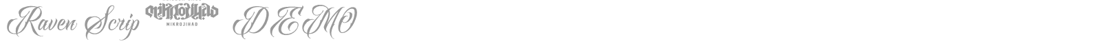 Raven Script DEMO font preview